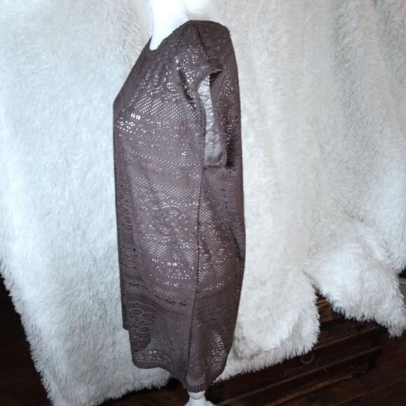 MERONA TAUPE CROCHET COVERUP SZ.XS EUC - Picture 5 of 8